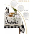 thumbnail image 2 of Sunflowers Table Cloth, Waterproof Tablecloth for Square Tables, Yellow Floral Botanical Black White Checkered Rustic Reusable Washable Fabric Table Cover for Restaurant Kitchen Dining Tables 60"x60", 2 of 9