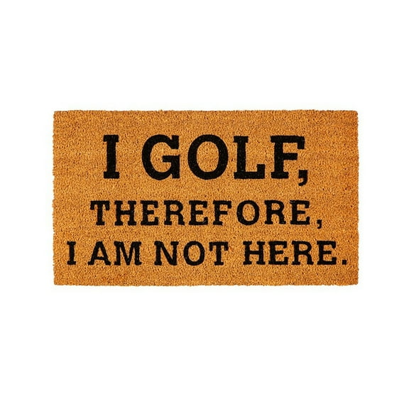 28" x 16" Nature Coir Mat, I Golf