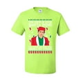 thumbnail image 2 of Michael Scott The Name is Bond Santa Bond Ugly Christmas Sweater Men's Graphic T-Shirt, Safety Green, Large, 2 of 3