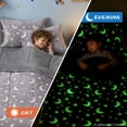 thumbnail image 2 of Btargot Zipper Comforter for Kids Moon Satrs Glow-in-the-Dark Space Theme Plush Bedding Set, 2 of 12