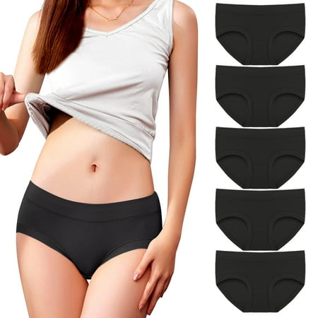 Girl s Hipster Underwear  Low Rise Briefs  Soft Stretch Breathable Panties  5 Pack
