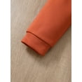 thumbnail image 3 of Kucnuzki 10 Years Big Girls Winter Outfits 11 Years Big Girls Clothes Sets Fashin Long Sleeves Hoodie Sweatshirt Butterfly Print Tank Top Color Block Pants 3pcs Pant Sets Orange, 3 of 10