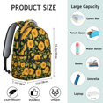 thumbnail image 6 of Black Sunflower Backpack for School,Cute School Bag,Schoolbag with Adjustable Shoulder Straps & Padded Back,15.3"x11"x7.1".﻿, 6 of 6