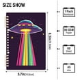 thumbnail image 2 of FORMRS 1-Subject Spiral Notebook 8" x 5" College Ruled 60 Refillable Sheet, Colorful UFO, 2 of 7
