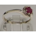 thumbnail image 4 of LBG British Made 9k White Gold Natural Ruby Womens Engagement Ring - 33 size options - Size 10.5, 4 of 5