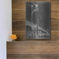 thumbnail image 5 of Luxe Metal Art 'Suspension Bridge Blueprint II' by Ethan Harper Metal Wall Art, 12"x16", 5 of 9
