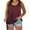 Wine, variant on Fanxing Plus Size Tank Tops For Women Gray Sleeveless Tunic Tops Curvy Shirts