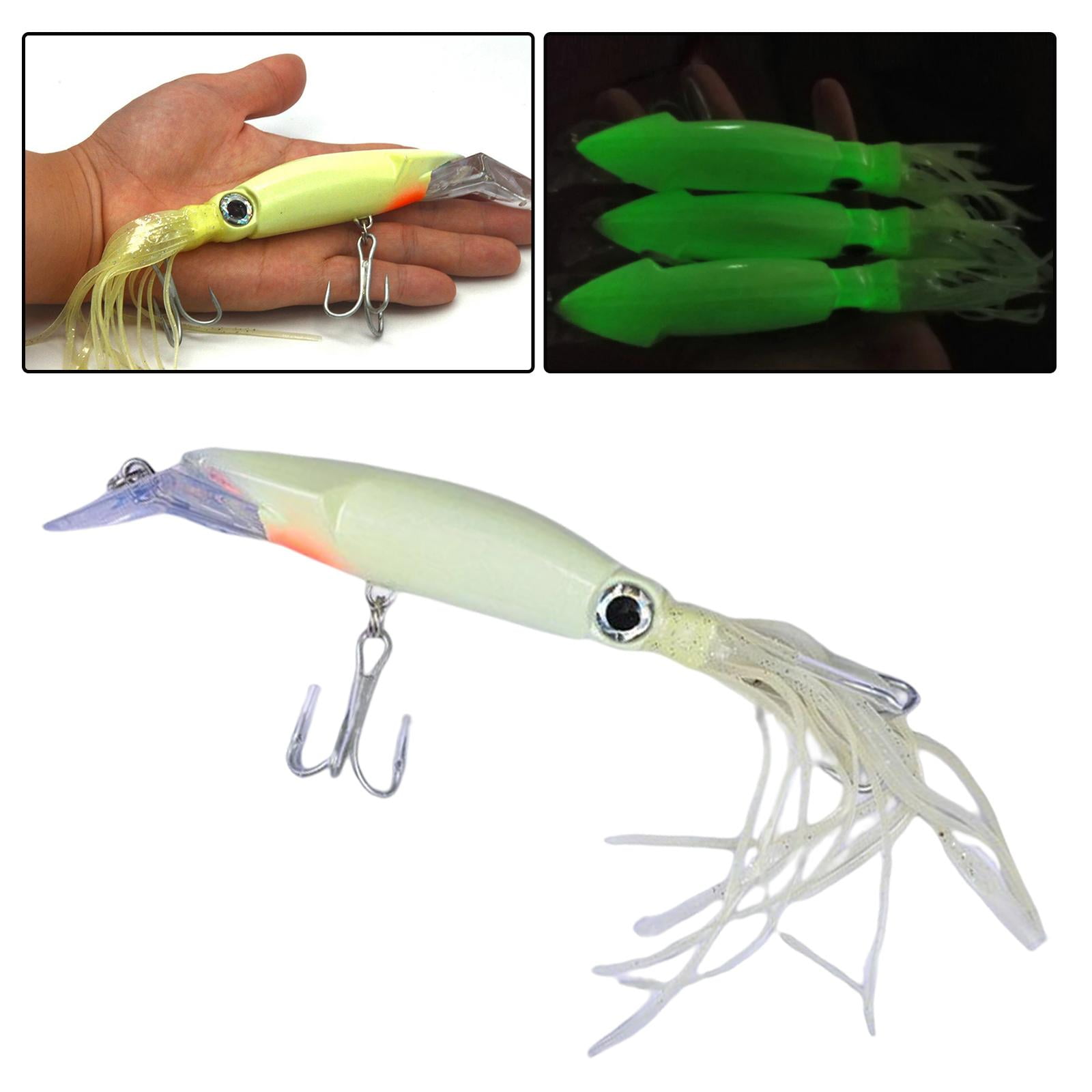 2pcs/Pack Glow Assist Hooks With Squid Skirts Lumious Slow Jig Silicone  Skirt Fishing Hook Sea Fishing Accessories