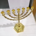 thumbnail image 2 of Candelabro de 7 brazos para la menorá de Shabat, el tabernáculo, la decoración del hogar y el centro de mesa, 2 of 3