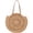 Khaki, variant on Round Straw Beach Bag Handmade Woven Shoulder Bag Circle Rattan Bags Bohemian Summer Vacation Casual Bags