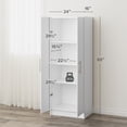 thumbnail image 4 of Prepac Armoire de Rangement Profonde en Bois Manufacturé Blanc avec Étagères Ajustables, 4 of 10