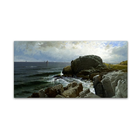 Trademark Fine Art 'Castle Rock Marblehead' Canvas Art by Bricher