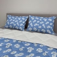 thumbnail image 2 of Floral Comforter & Sham Bedding Set, Illustration of Margaret Flowers Vintage Garden Art, 3 pcs Duvet Set Microfiber Filling Quilt, 5 Sizes, Dark Lavender White, by Ambesonne, 2 of 4