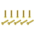 thumbnail image 1 of Unique Bargains Brass Hex Bolts, M6x25mm 10 Pack Fully Thread Grade 4.8 Machine Screws, 1 of 4