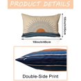 thumbnail image 2 of Bohemian Sunrise Sunset Pillow Covers 12x20 Inch- Horizontal Sunset Sunrise Abstract Throw Pillow Covers- Retro Chic Lumbar Cushion Case for Couch, Sofa- Decorative Boho Hippie Aesthetic Pillowcase, 2 of 5