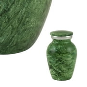 Perfect Memorials Keepsake Brushed Green Cremation Urn