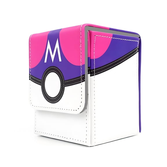 PTCG Card Deck Box, Commander Deck Box Fits 100 Single Sleeved Cards, Storage for TCG/MTG Crads, PU Leather Strong