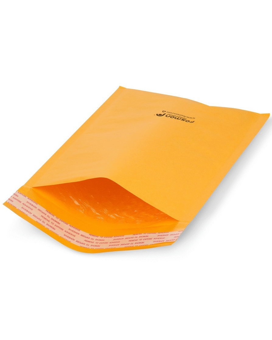 Fosmon 0 Kraft Bubble Mailer 6.5 x 10 inch, Extra Wide Padded Shipping
