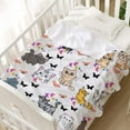 thumbnail image 3 of Cute Cat Butterfly Blanket Throw Super Soft and Cozy Blankets for Home Decoration, Couch, Bed, Sofa 50 in x 40 in Small for Kids for All Seasons, 3 of 6