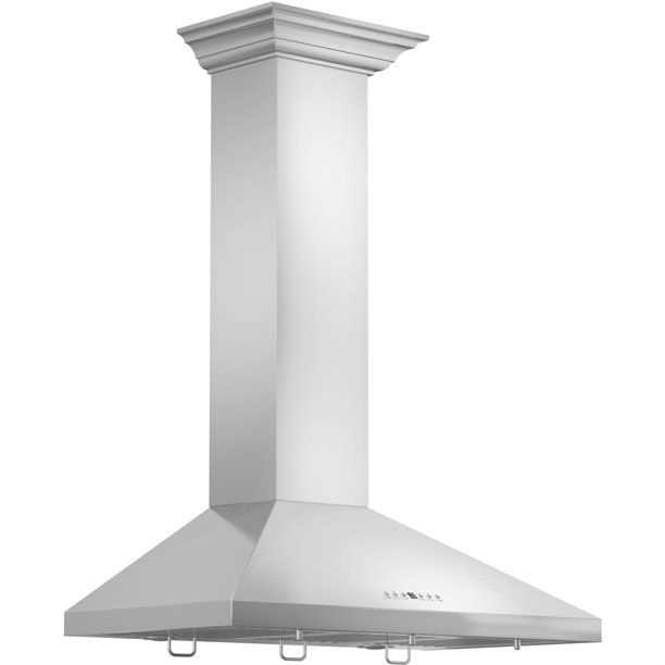 ZLINE 48 in. Wall Mount Range Hood in Stainless Steel with Crown
