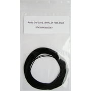 Radio Dial Cord Replacement Dial Selector String .8mm Black 24 feet Braided Nylon