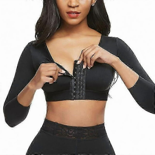 Mimigo Womens Shapewear 3/4 Sleeve Arm Shaper Front Closure Compression Bra Post Surgery Posture Corrector Tank Top!ZZ28