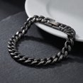 thumbnail image 3 of VNOX Gold Stainless Steel Cuban Link Bracelet for Men, 8mm Chain Bracelet Gift for Anniversary, 3 of 7