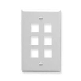 Faceplate Flat, 2-Gang & 8 Port - White - Walmart.com