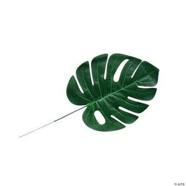 Medium Artificial Monstera Leaves, Luau, Home Decor, 12 Pieces