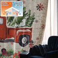 thumbnail image 5 of Red Christmas Blackout Curtains for Bedroom/Living Room, Pinch Pleated Black Out Curtains, Truck Xmas Tree Snowflake Winter Vintage Room Darkening Window Drapes with Hooks 2 Panels, 39"x70", 5 of 8
