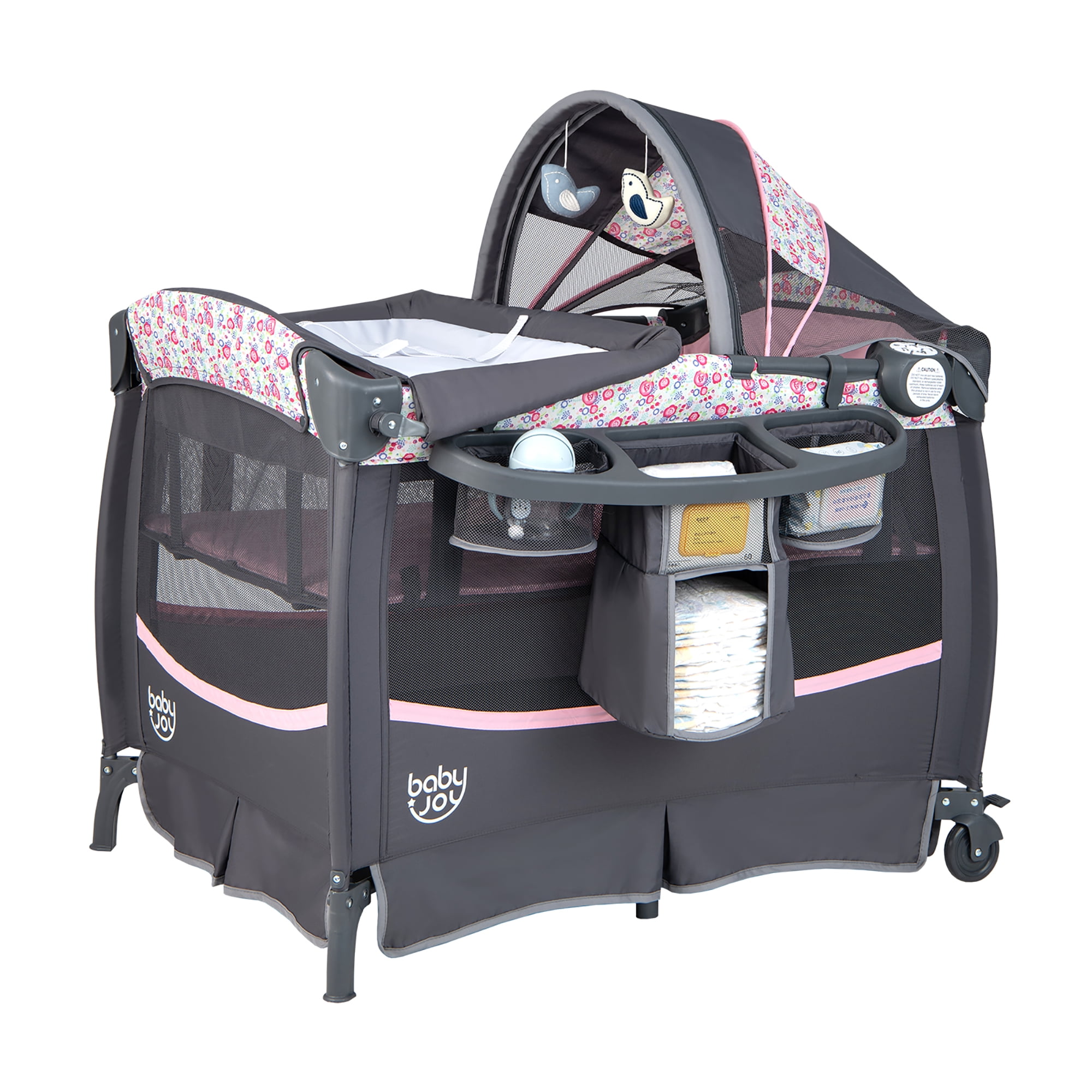 Babyjoy 3 in 1 Portable Baby Playard Nursery Center w/ Swingaway