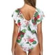 thumbnail image 4 of Traje de baño de empalme con estampado de bikini sexy para mujer Traje de baño de una pieza Ropa de playa Fridja nalpqowj53463, 4 of 9
