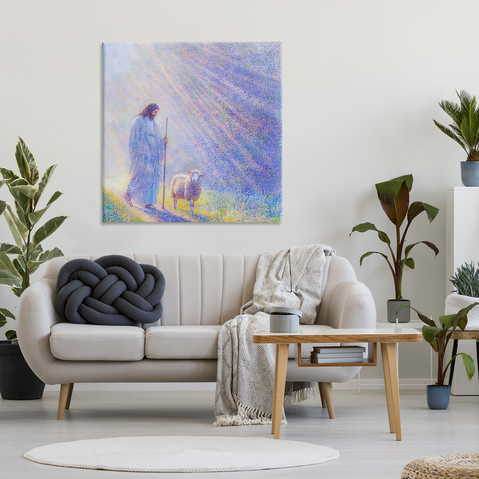 Guiding Light Shepherd Canvas Wall Art, design by Ivan Guaderrama