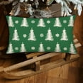 thumbnail image 2 of Christmas Throw Lumbar Pillow Covers 12x20 Inch Christmas Tree Snowflake Decorations Farmhouse Decorative Green White Winter Forest Cushion Case for Xmas Holiday Home Sofa Decor, 2 of 5