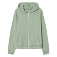 thumbnail image 5 of yardsong Womens Zip Up Hoodies 2025 Oversized Hoodie for Women Trendy Workout Hooded Sweatshirts Fall Winter Zipper Y2k Track Jacket Coat Green,L, 5 of 8