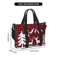 thumbnail image 2 of Honeii Christmas Buffalo Plaid Print Hand Travel Bag,Travel Duffle Bag, Waterproof Weekender Bag,Carry On Tote Bags,Weekender Tote Bag,for Weekend and Business Travel, 2 of 7