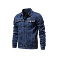 thumbnail image 3 of Frontwalk Jean Jacket for Men Classic Slim Fit Button Down Denim Jacket Casual Long Sleeve Lapel Outwear Tops, 3 of 3