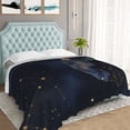 thumbnail image 5 of Celestial Bear Throw Blanket, Ursa Major Constellation Design, Soft Flannel Fleece, Galaxy-Inspired Home Decor 80x60, 5 of 6