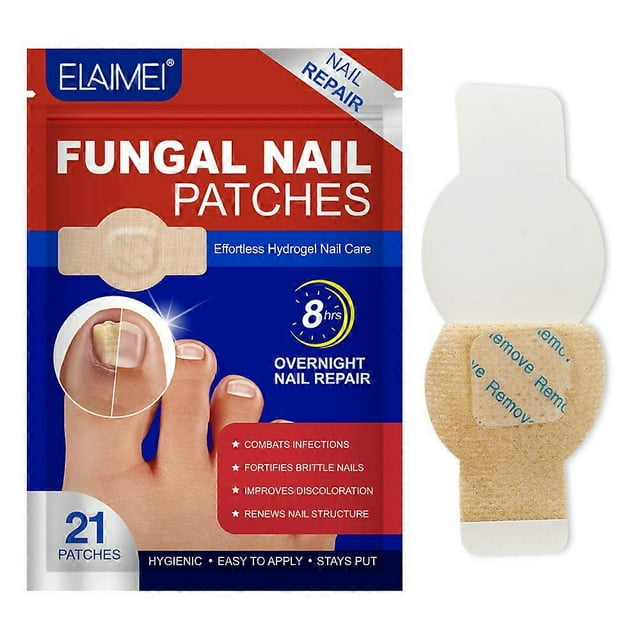 Fungal Nail Patches, Fungal Nail Treatment 21Pcs, Nails Repair Patches,Nails Fungus Treatment for Toenail,ToeNail Fungal Treatment for Toenails Extra