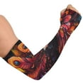 thumbnail image 2 of ALAZA Boho Turkey Feather UV Sun Protection Arm Sleeves UPF 50+ Compression Cooling Sleeve 1 Pair, 2 of 7