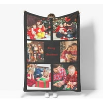 Personalised Blanket, Custom Blanket with Photos Text.Custom Blanket with 1-11 Photo Collages.Father, Mom, Lover, Kids, Friends, Birthday, Christmas - Personalised Gifts for Women Men,75x100cm