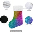 thumbnail image 3 of Colorful Sparkle Glitter Christmas Stockings Christmas Presonalized Large Stocking Sock, Set of 1 Xmas Party Winter Decor Candy Bag Family Holiday Gift, 17.7 Inch, 3 of 7