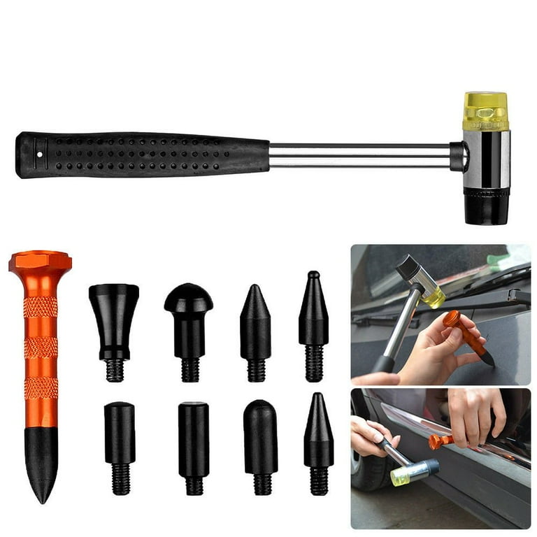 Paintless Dent Removal Tool Kit – Slide Hammer Tips & Rubber Hand Tool M8 Thread