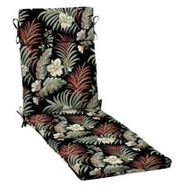 ARDEN Outdoor Chaise Cushion, 21 x 72, Water Repellent, Fade Resistant 21 X 72, Simone Black Tropical
