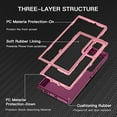 thumbnail image 3 of Designed for Samsung Galaxy S23 Ultra Heavy Duty Case, Triple Layer Protection Shockproof Dropproof Dustproof Anti-Scratch Phone Case Cover for Samsung Galaxy S23 Ultra,Purple, 3 of 7