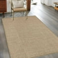 thumbnail image 4 of 4x6 Washable Area Rug, Vintage Linen Non-Slip Rectangle Rug for Living Room Office, Pastoral Brown Linen Texture Farmhouse Indoor Accent Floor Mat for Home Decor, 4 of 9