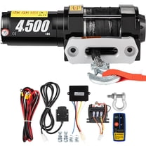 4500LBS Electric Recovery Winch Truck ATV 12V Wireless Remote Control Synthetic Rope Winches