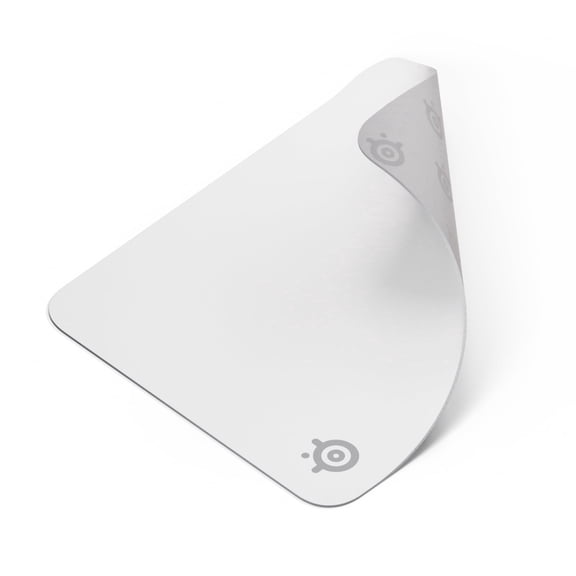 SteelSeries QcK Cloth Gaming Mouse Pad - Exclusive Micro-Woven Surface, Optimized for Gaming Sensors, Maximum Control - Size M - White