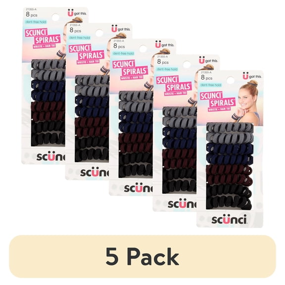 (5 pack) Scunci Trend Alert Wristie   Hair Tie Dent-Free Hold 21355-A (Pack of 1)