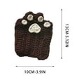 thumbnail image 3 of Uuiauoio Hand-Crocheted Cat Paw Mittens–Fingerless Gloves with 3D Paw Pads, Crochet Mittens, Warm Winter Gloves, Gift for Cat Lovers, 3 of 5